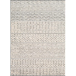 Surya ADELE - Tapis géométrique, Gris et Crème - 130x180cm