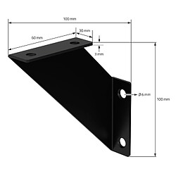 Acheter ML DESIGN MODERN LIVING Lot de 4 supports d'étagère Support d'étagère Angle d'étagère Support d'étagère