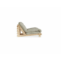 Avis Inside 75 Fauteuil convertible futon ROOTS pin naturel tissu lin couchage 90 x 200 cm.