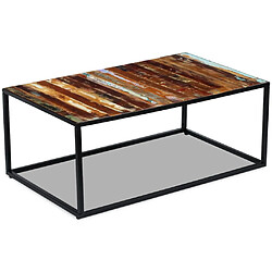 Avis vidaXL Table basse Bois de récupération massif 100x60x40 cm