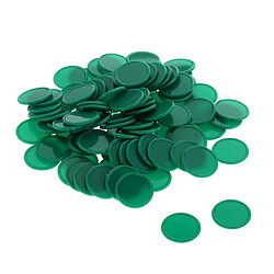 25MM barillet en plastique Coin Chip Money 100 barils un baril Concave Edge Vert