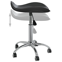 Acheter vidaXL Chaise pivotante à manger Noir Similicuir