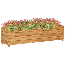 Maison Chic Jardinière,Lit surélevé - Bac à fleurs - pot de fleur 150x40x38 cm Bois massif de teck et acier -GKD30802