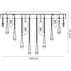 Avis Luminaire Center Plafonnier Sophia 10 Ampoules E14 chrome poli/cristal