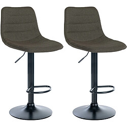 Non Lot de 2 tabourets de bar Lex tissu B