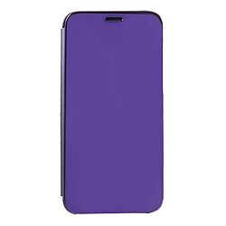 Etui en PU surface reflechissante avec fenêtre de visualisation violet foncé pour votre Huawei Y5/Y5 Prime/Honor Play 7/Honor 7s