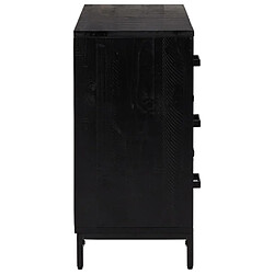 Acheter vidaXL Commode Noir 75x35x70 cm Bois de pin massif