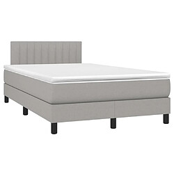 Avis Sommier à lattes et matelas LED,Cadre à lattes de lit pour Adulte Gris clair 120x200 cm Tissu -MN63645