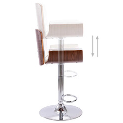 Acheter vidaXL Tabouret de bar Blanc Similicuir