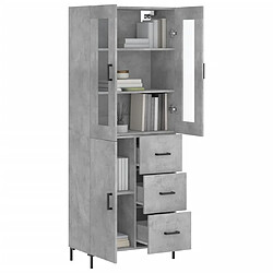 Avis Maison Chic Buffet,Meuble de Rangement,commode pour salon,Cuisine Gris béton 69,5x34x180 cm Bois d'ingénierie -MN10554