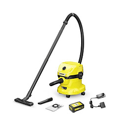 Aspirateur eau et poussieres KARCHER WD 2-18 V-12/18 sans fil (avec batterie amovilbe 18 V / 2,5 Ah et chargeur) - (1.628-501.0)