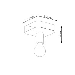 Sollux Plafonnier Semi-Encastré Industriel Gris 1x E27 pas cher