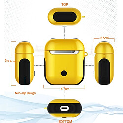 Wewoo Coque Protection Etui vernis pour ecouteurs Bluetooth Sac de rangement anti-perte pour AirPods (Jaune) pas cher