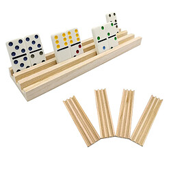 Solide En Bois Domino Tiile Titulaire Rack 3 Slots pas cher