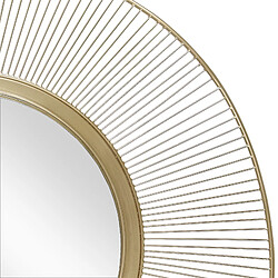 Miroir mural rond doré en verre/métal design Belo Horizontale 82 cm WOMO-DESIGN®