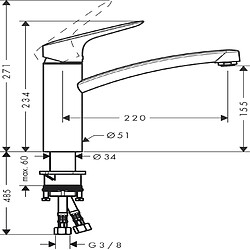 Hansgrohe - Mitigeur de cuisine Logis M31 160 Eco C3 1 jet chromé