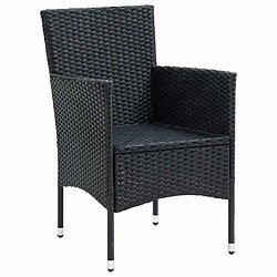 Avis Maison Chic Lot de 4 Chaises de salle à manger de jardin - Fauteuil d'extérieur Résine tressée Noir -MN44008