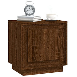 Avis vidaXL Tables de chevet 2pcs chêne marron 44x35x45cm bois d'ingénierie