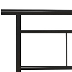 Maison Chic Lit adulte - Lit simple Cadre de lit,Structure du lit Contemporain Noir Métal 90x200 cm -MN13258 pas cher