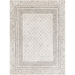 Surya AMBRE - Tapis géométrique, Gris et Beige - 160x220cm