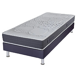 Ebac Matelas mousse + Sommier Omega Volcan 90x200 Myriade - H. 21 cm - Soutien équilibré