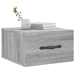 Avis Maison Chic Table de chevet murale - Table de Nuit sonoma gris 35x35x20 cm