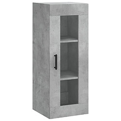 Maison Chic Armoire murale,Meuble de Rangement pour salon,cuisine gris béton 34,5x34x90 cm -MN95694