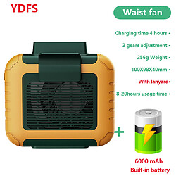 Avis Universal Ceinture personnelle portable USB Batterie rechargeable Super Silencieux Portable Ventilateur Électrique Climatiseur Portable | Fan (01)