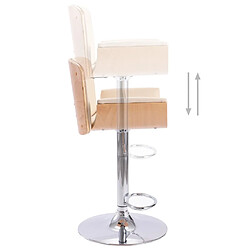 Acheter vidaXL Tabouret de bar Crème Similicuir