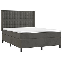 Acheter Sommier à lattes,Cadre à lattes de lit pour Adulte matelas et LED Gris foncé 140x190 cm -MN85129