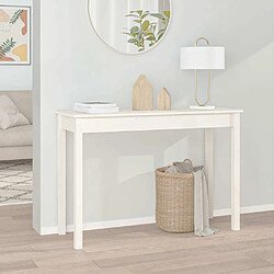 Maison Chic Table console | Meuble d'entrée | Table d'appoint Blanc 110x40x75 cm Bois massif de pin -GKD10302