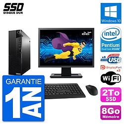 PC Lenovo M83 SFF Ecran 22" Intel G3220 RAM 8Go SSD 2To Windows 10 Wifi - Occasion