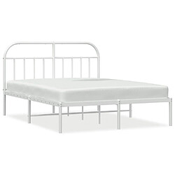 Maison Chic Lit adulte - Cadre de lit métal avec tête de lit,Structure du lit Contemporain pour chambre blanc 180x200 cm -MN32195