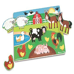 Avis Melissa & Doug - 19050 - Puzzle En Bois À Boutons - Animaux De Ferme - 8 Pièces