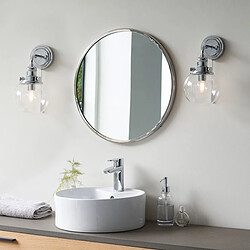 Avis Endon Applique murale de salle de bain Globe avec tirette, abat-jour en verre transparent, IP44