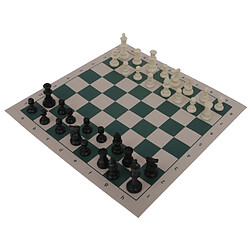 Échecs internationaux Jeu d'Echecs Portable Jouet Voyage avec Sac de Rouleau à Bandoulière - 34.5 x 34.4cm