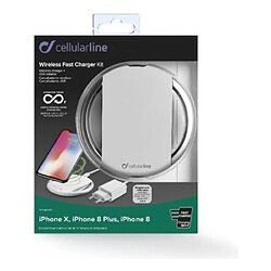 Caricabatterie universale Cellular Line Wireless Fast Charger Kit (iPhone X)