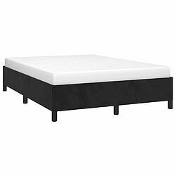 Avis Maison Chic Lit adulte - Lit simple Cadre de lit,Structure du lit Contemporain Noir 140x190 cm Velours -MN38420