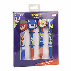 Ensemble de Stylos Sonic 4 Pièces Multicouleur 