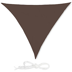 relaxdays Voile d?ombrage Triangle diffuseur Ombre Protection Soleil Balcon Jardin UV Toile imperméable 4x4x4 m, Marron