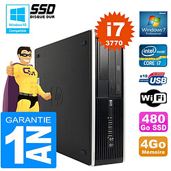 PC HP Compaq 8300 SFF Core I7-3770 Ram 4Go Disque 480 Go SSD Graveur DVD Wifi W7 · Occasion 