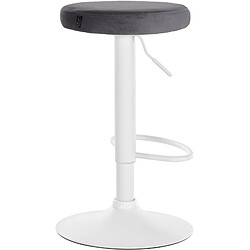 Non Tabouret de bar Ponte velours blanc pas cher