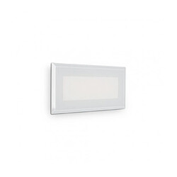 Ideal Lux Applique encastrée de jardin Indio Verre,métal,aluminium blanc 1 ampoule 8,5cm