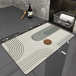 LUUCOZK Tapis de bain antidérapants absorbants à séchage rapide, décoration de salle de bain, motif 1-45 x70CM 