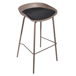 The Home Deco Factory Tabouret de bar design Hella - H. 84 cm - Marron Taupe