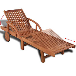 Avis Maison Chic Chaise longue - Transat - Bain de Soleil bois d'acacia solide