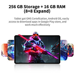 Acheter Tablette Tactile 12 Pouces Android 13 8GB+256GB 4G LTE Octa Core Support Google Play Grise YONIS