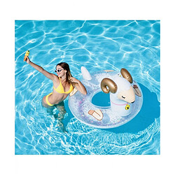 Airmyfun Bouée Gonflable Ronde XXL pour Piscine & Plage Ultra Confort, Flotteur Deluxe - Mouton A Paillettes ø115cm