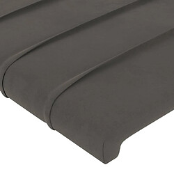 Avis vidaXL Têtes de lit 2 pcs Gris foncé 80x5x78/88 cm Velours