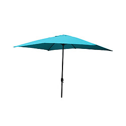 Concept Usine Parasol droit rectangulaire 2,93 x 1,93 m bleu SPEZIA